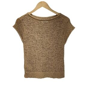 J. CREW Size S Montauk Textured Sweater Tee in Sunkissed Khaki Beach Casual‎